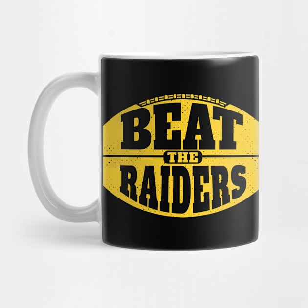 Beat the Raiders // Vintage Football Grunge Gameday by SLAG_Creative